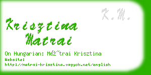 krisztina matrai business card